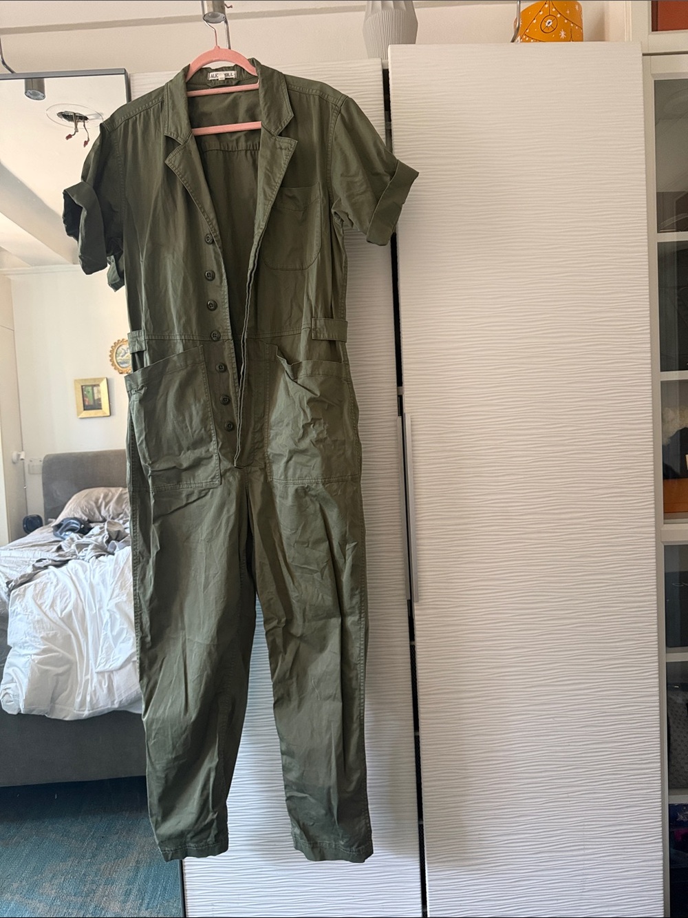 Alex Mill Olive Green Utility Jumpsuit